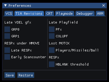tia preferences tab