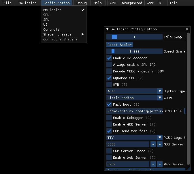 Enable gdb server